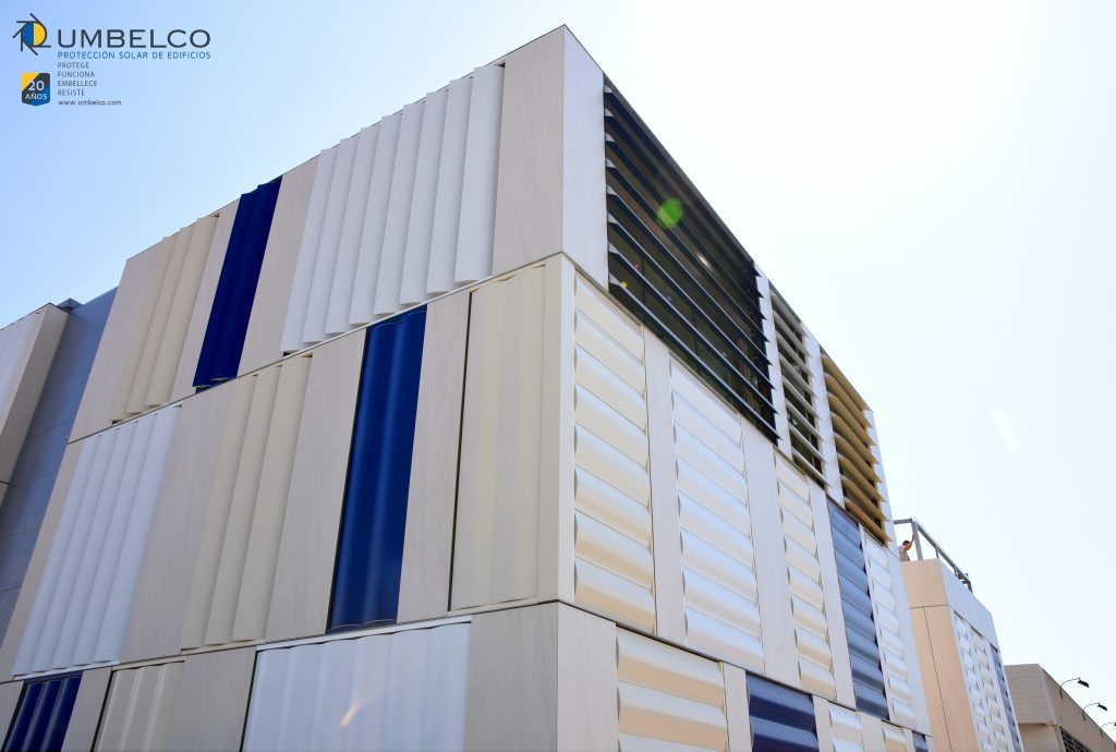 Celosias de lamas grandes de aluminio para oficinas